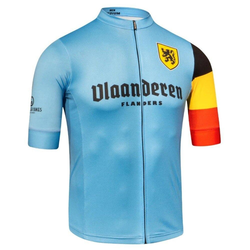 top-cycling-wear S / Blue Vlaanderen Flanders Cycling Jersey