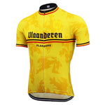 top-cycling-wear S / Yellow Vlaanderen Flanders Men's Cycling Jersey