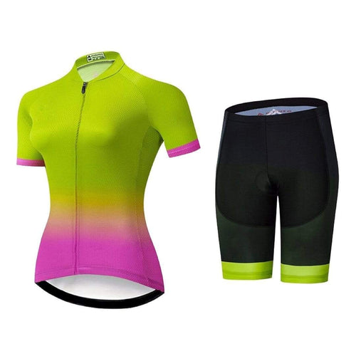 Montella Cycling Women's Green Gradient Cycling Jersey or Shorts