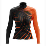 Montella Cycling Women's Orange and Black Long Sleeve Cycling Jersey