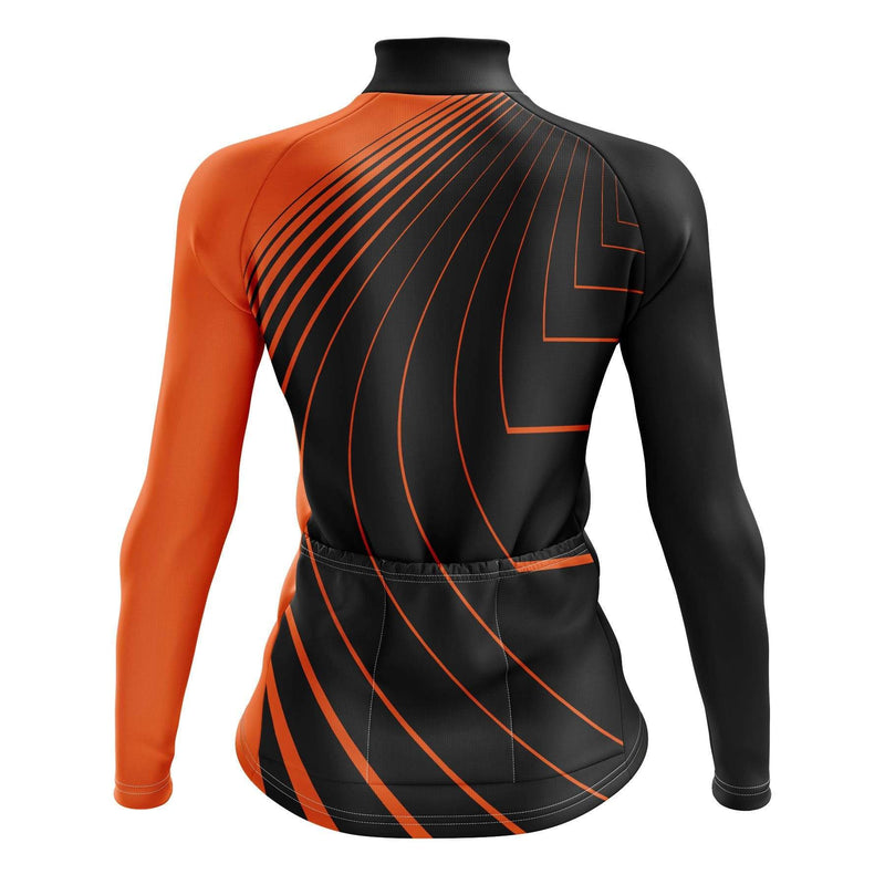 Montella Cycling Women's Orange and Black Long Sleeve Cycling Jersey