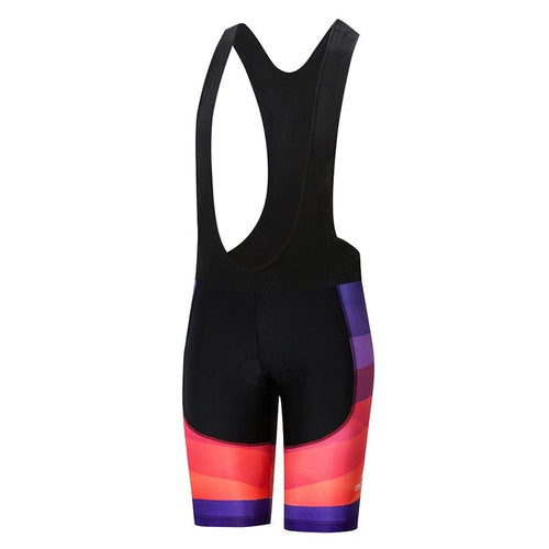Montella Cycling Cycling Shorts Women's Orange Pattern Bib Shorts