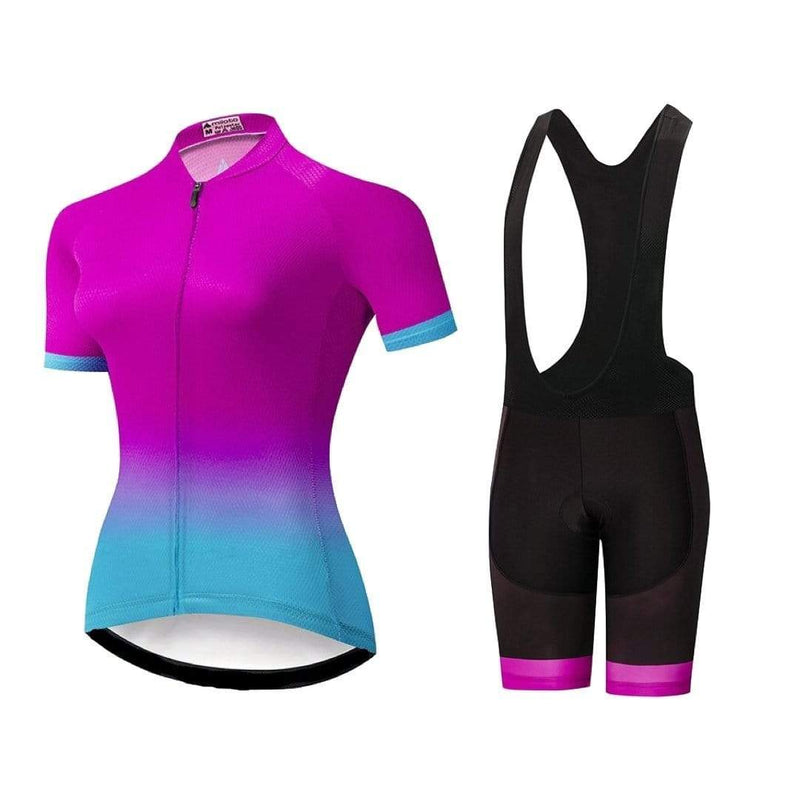 Montella Cycling Women's Pink Gradient Cycling Jersey or Shorts