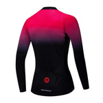 Montella Cycling Women's Pink Gradient Long Sleeve Cycling Jersey