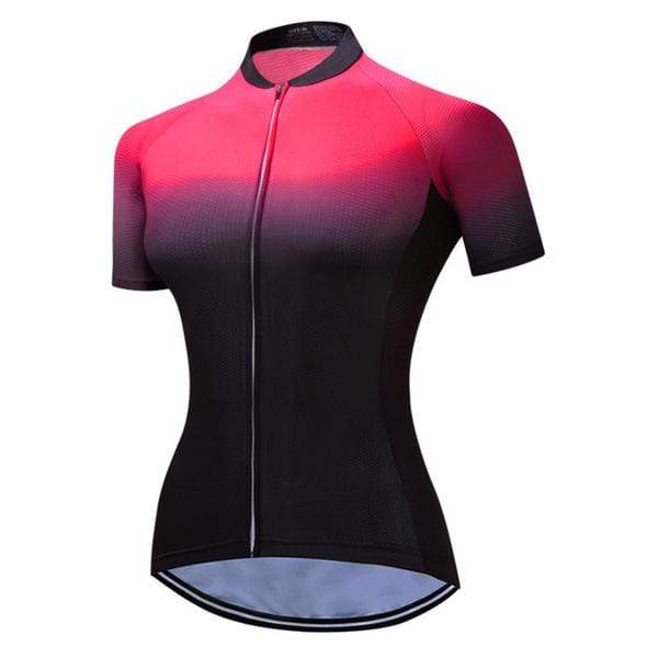 Montella Cycling Women's Pink Gradient Short Sleeve Cycling Jersey
