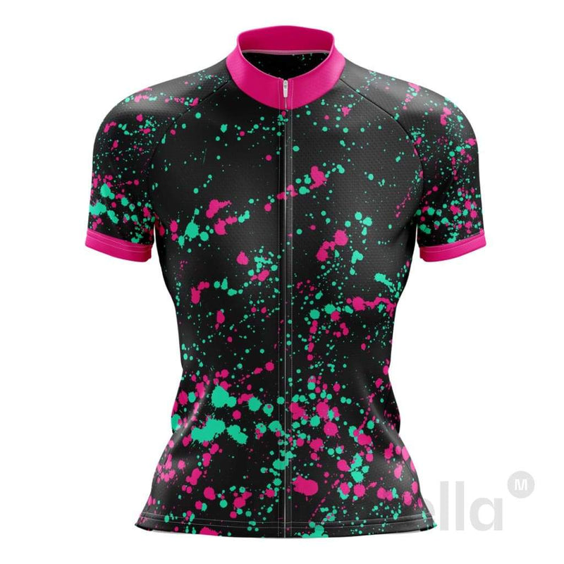 Montella Cycling Women's Pink Splash Cute Cycling Jersey