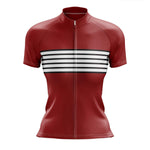 Montella Cycling Women's Red Striped Cycling Jersey
