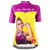 Montella Cycling Cycling Jersey Pink / XXS Women's Retro Rosie the Riveter Cycling Jersey
