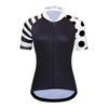 Montella Cycling XS / Black & White Women's Stripes & Dots Short Sleeve Cycling Jersey
