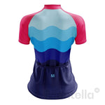 Montella Cycling Women's Wavy Blue Cycling Jersey