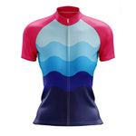 Montella Cycling Women's Wavy Blue Cycling Jersey
